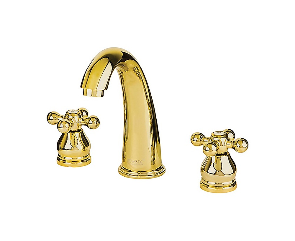 Nostalgic 3 Delikli Lavabo Bataryası Altın