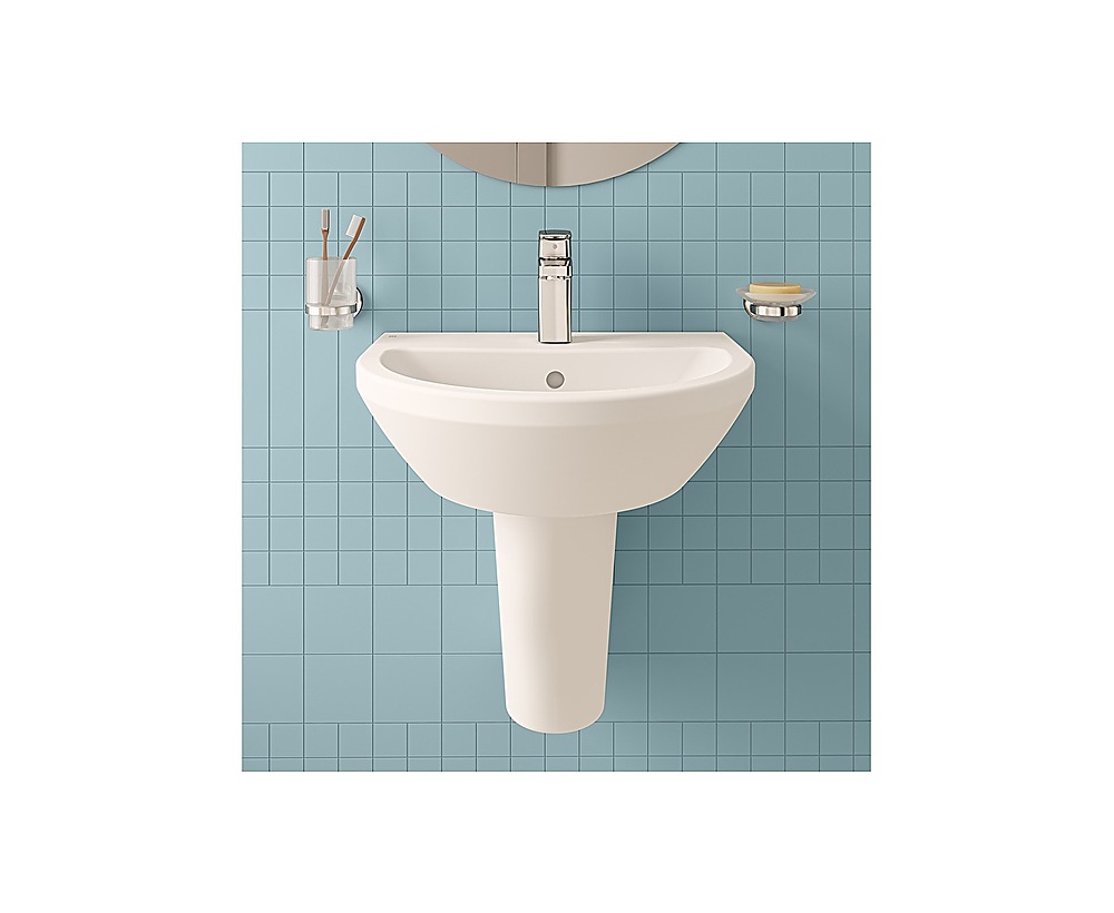 Integra Lavabo, yuvarlak, kompakt, 50x43 cm