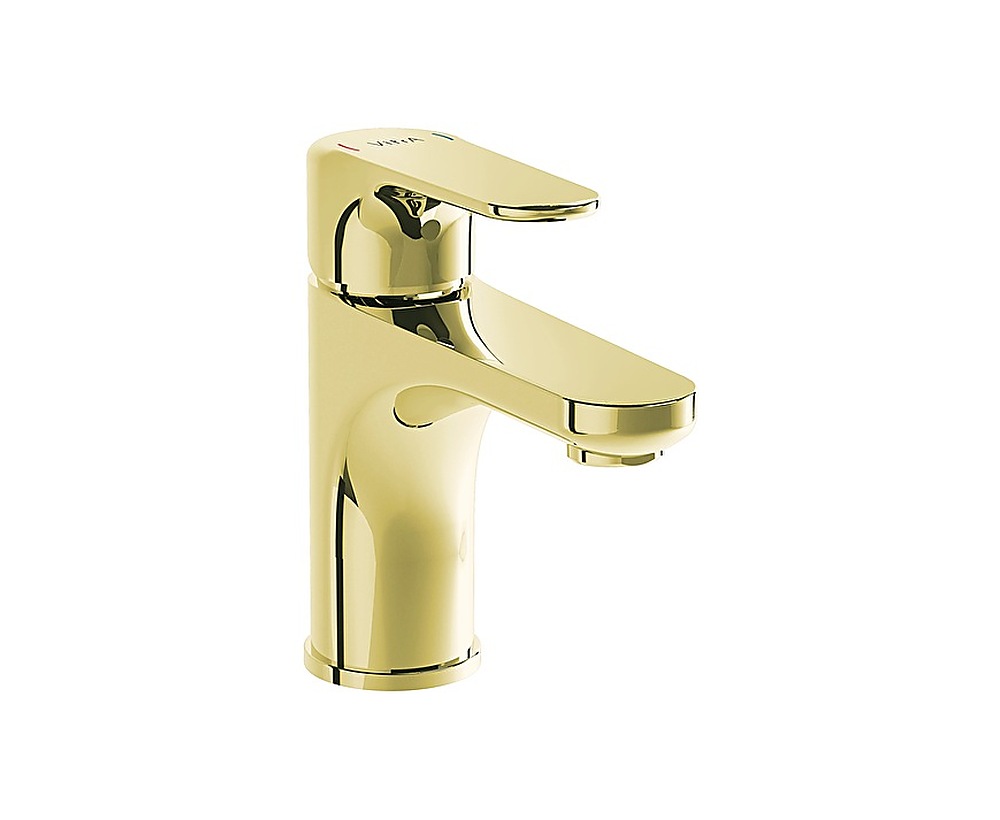 Isı ve debi limitörlü özel kartuş Lavabo bataryası Soft altın