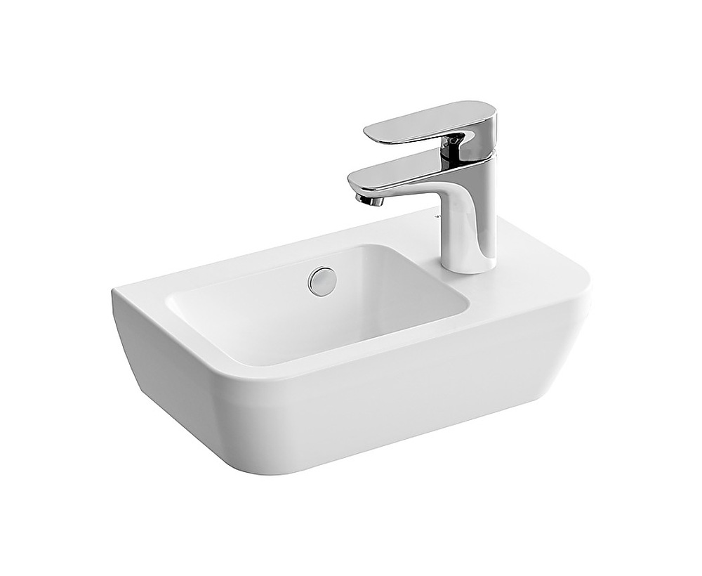 Köşe lavabo, dikdörtgen, kompakt, 35x22 cm
