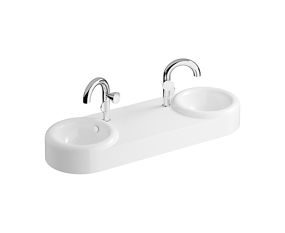 Liquid Lavabo, çift hazneli, 120x41 cm