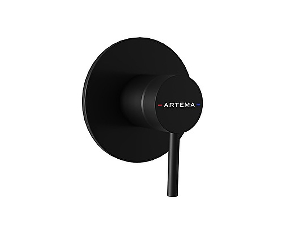 temizliği Ankastre mekanik duş bataryası (Minibox) Mat siyah