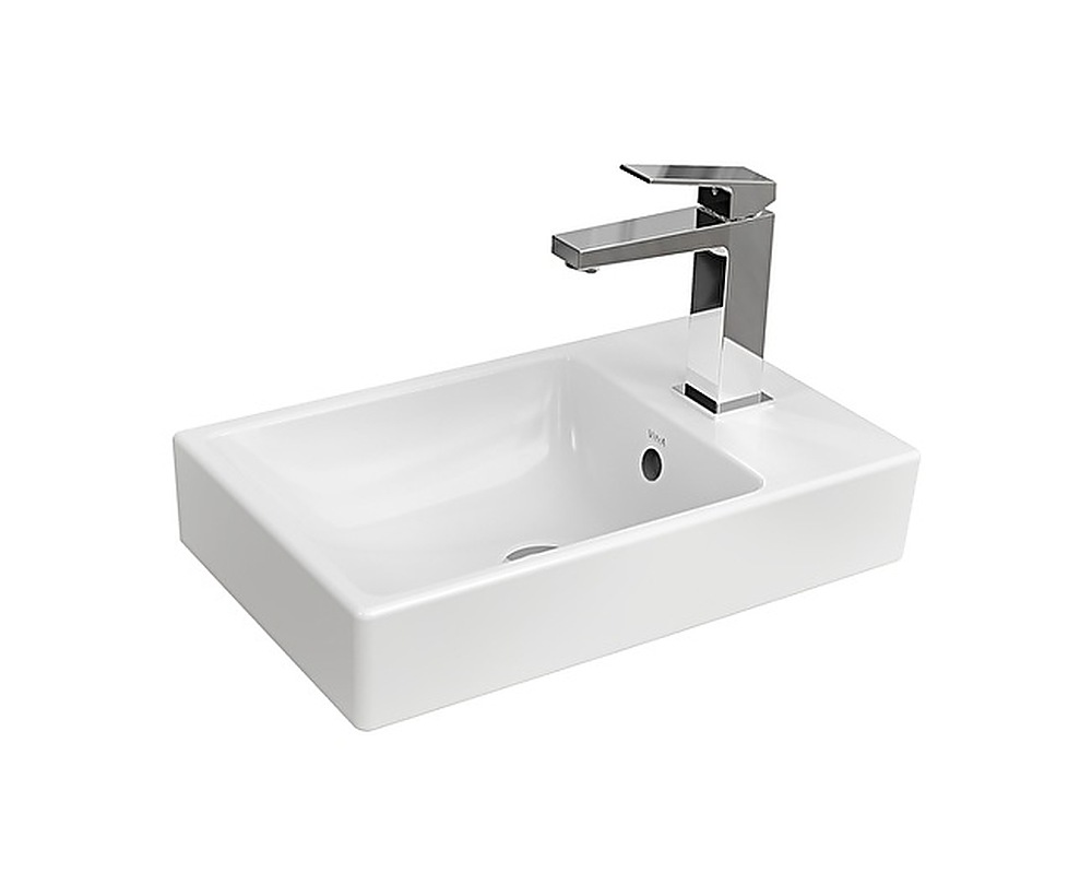 Integra lavabo, köşeli, kompakt, 55x37 cm